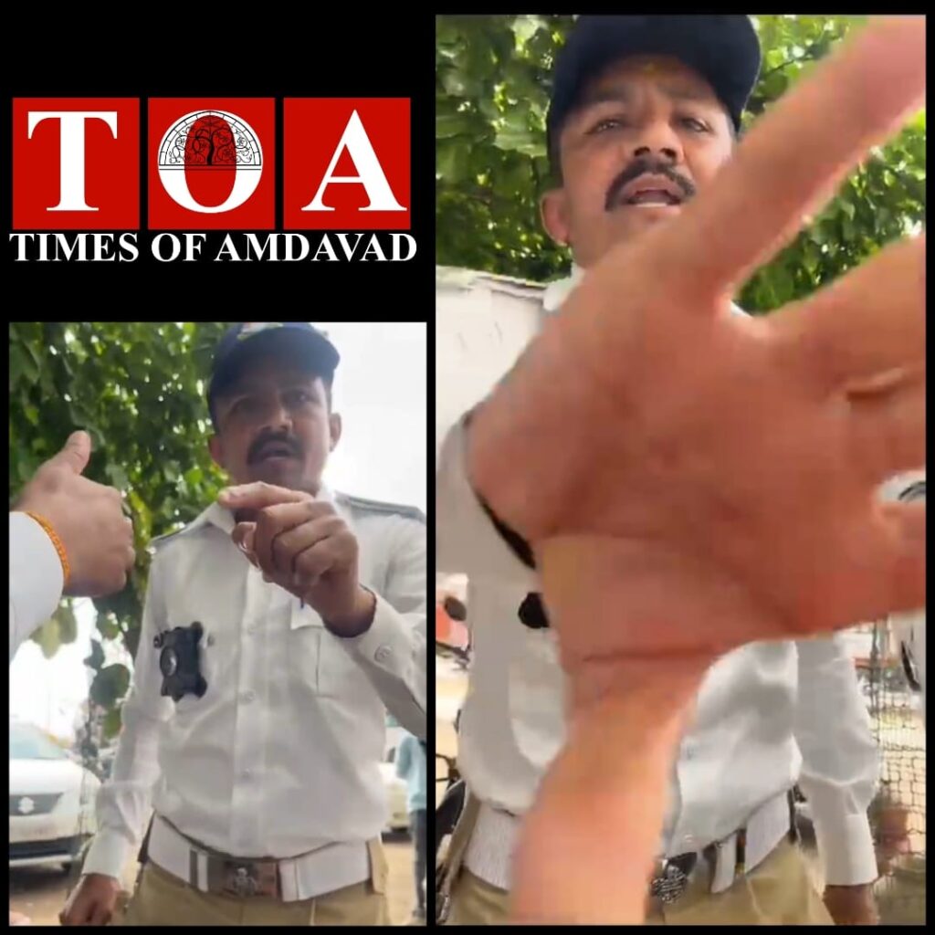 ઓઢવ ટ્રાફિક પોલીસની દાદાગીરી સામે આવી! ટ્રાફિક પોલીસે વાહનચાલક સાથે કર્યું અસભ્ય વર્તન, સમગ્ર ઘટનાનો વિડીયો વાયરલ ઓઢવ ટ્રાફિક પોલીસની દાદાગીરી સામે આવી! ટ્રાફિક પોલીસે વાહનચાલક સાથે કર્યું અસભ્ય વર્તન, સમગ્ર ઘટનાનો વિડીયો વાયરલ